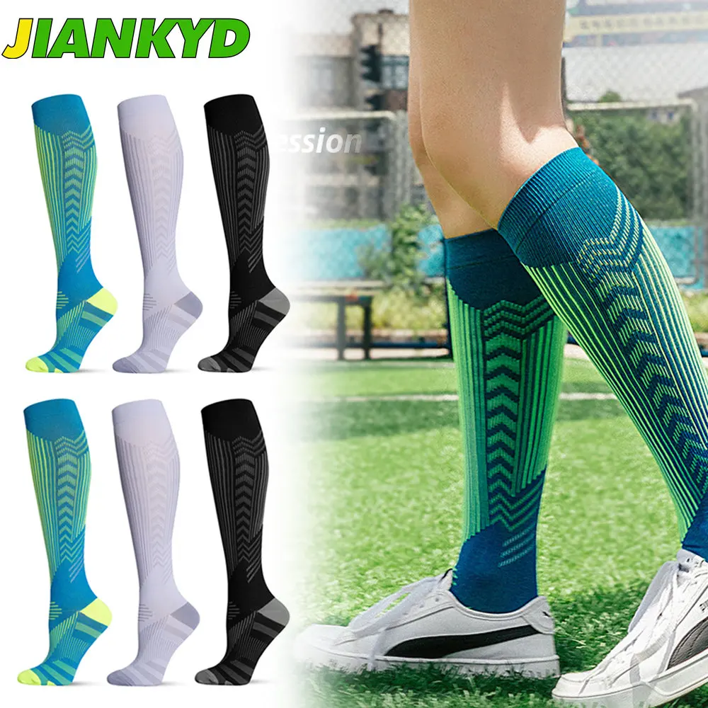 

1Pair Compression Socks for Men Women 15-20 mmHg Medical Support for Running Nurses Flight Pregnancy Circulation Athletic Socks