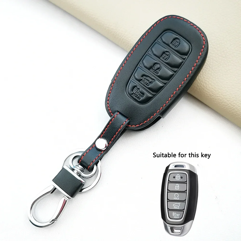 Кожаный Автомобильный чехол для ключа с дистанционным управлением Hyundai Kona 2017 i30