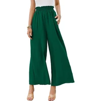 woman pants 2022 spring and summer new cotton and linen solid color high waist loose casual wide leg pants sweatpants women