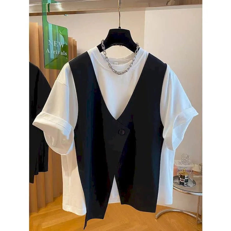 Базовые футболки для женщин Летняя распродажа свободные повседневные пуловеры в