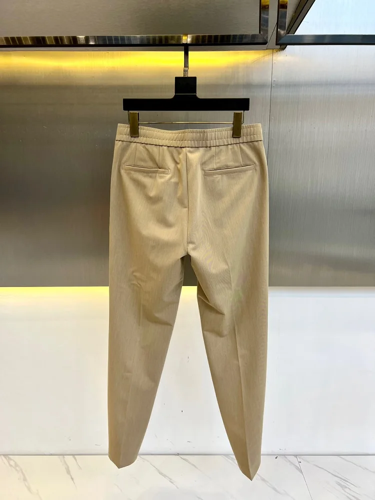 Фото Kiton 25, летние новые мужские однотонные прямые брюки Chiton, однотонные простые модные универсальные повседневные брюки, брюки №3