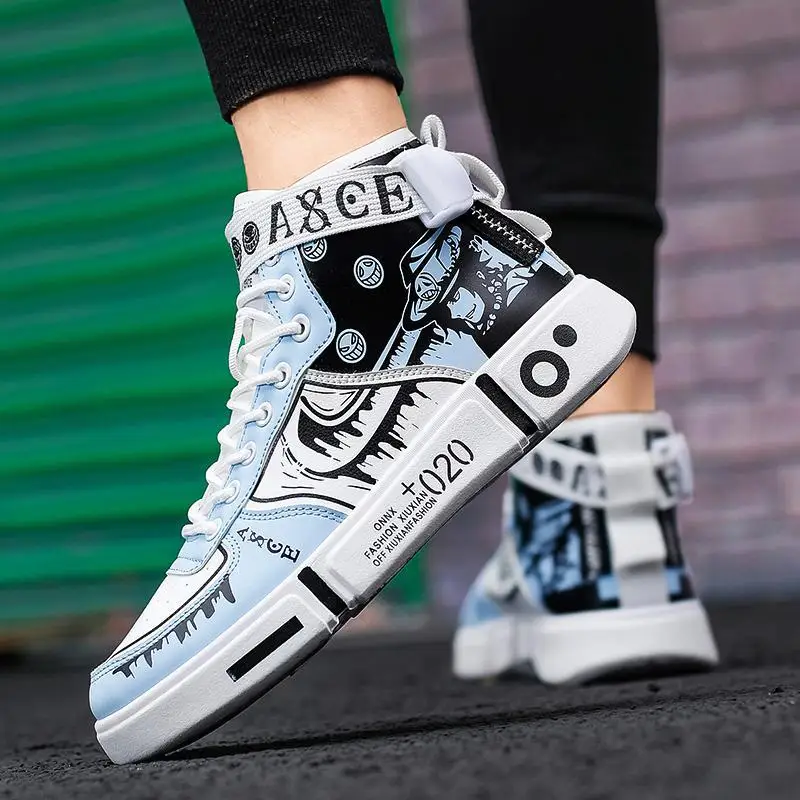 

Zapatillas de deporte de moda para hombre, zapatos informс высоким качеством, модные, лигаты, вулканизированные, с рисунками anima