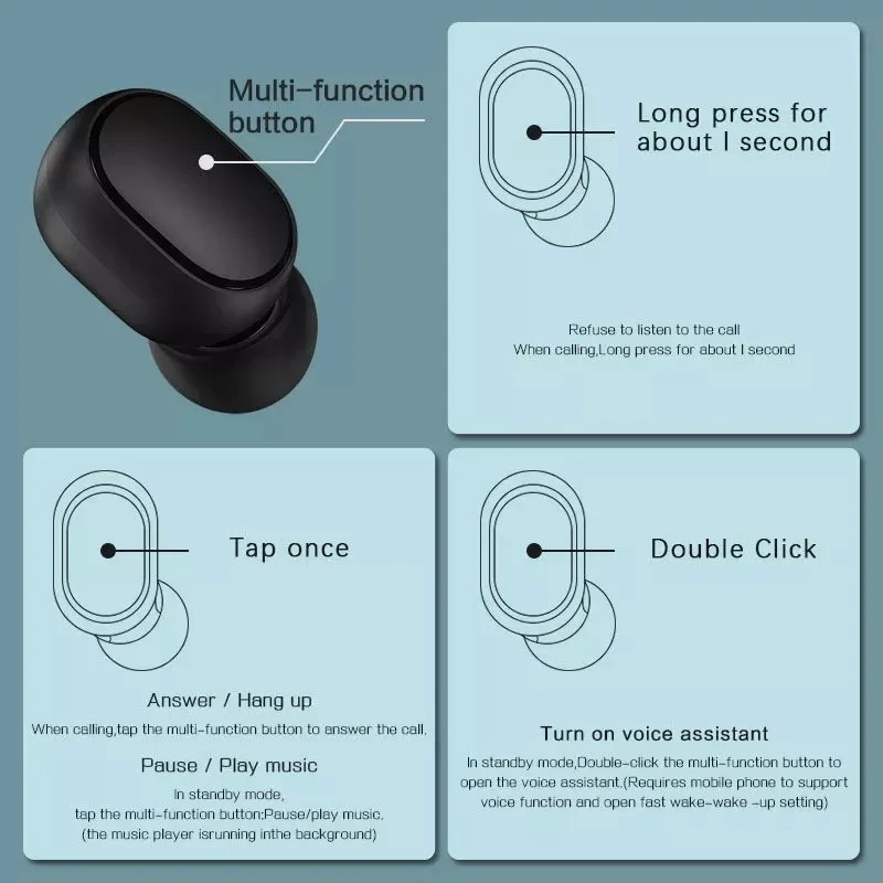 Оригинальные беспроводные наушники Xiaomi Airdots 2 Tws Bluetooth 5 0 Mi Ture наушники-вкладыши Basic
