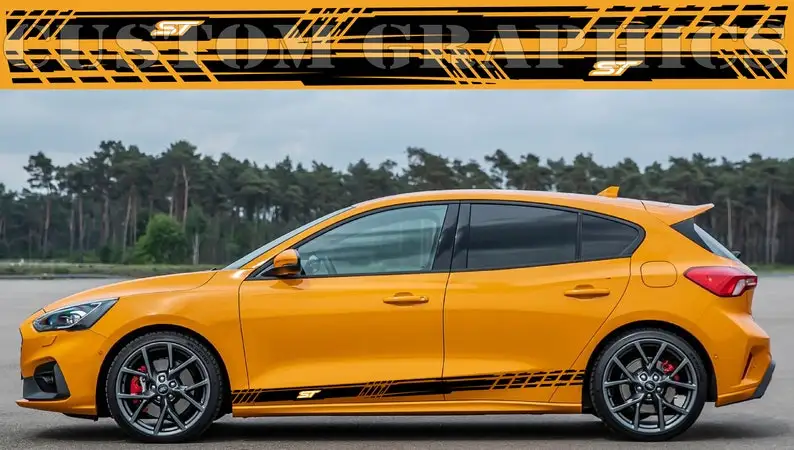 

Pair of Sport Side Stripes Decal Sticker Vinyl Compatible with Focus ST 2020