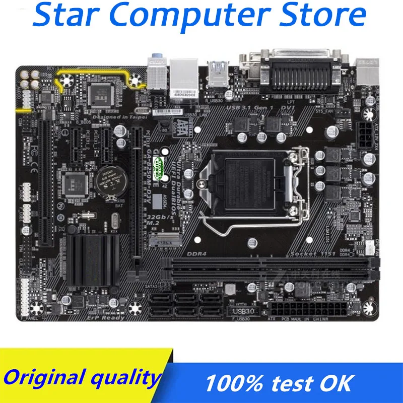 

Для Gigabyte GA-B250M-D3V B250 B250M LGA 1151 материнская плата DDR4 компьютер USB3.0 SATA3 настольная материнская плата Б/у