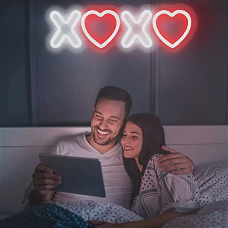 Wanxing Love Neon Sign for Wall Decor Led Lights for Bedroom with USB Powered, Light Up Acrylic Bar Wall, Wedding Decor & Party