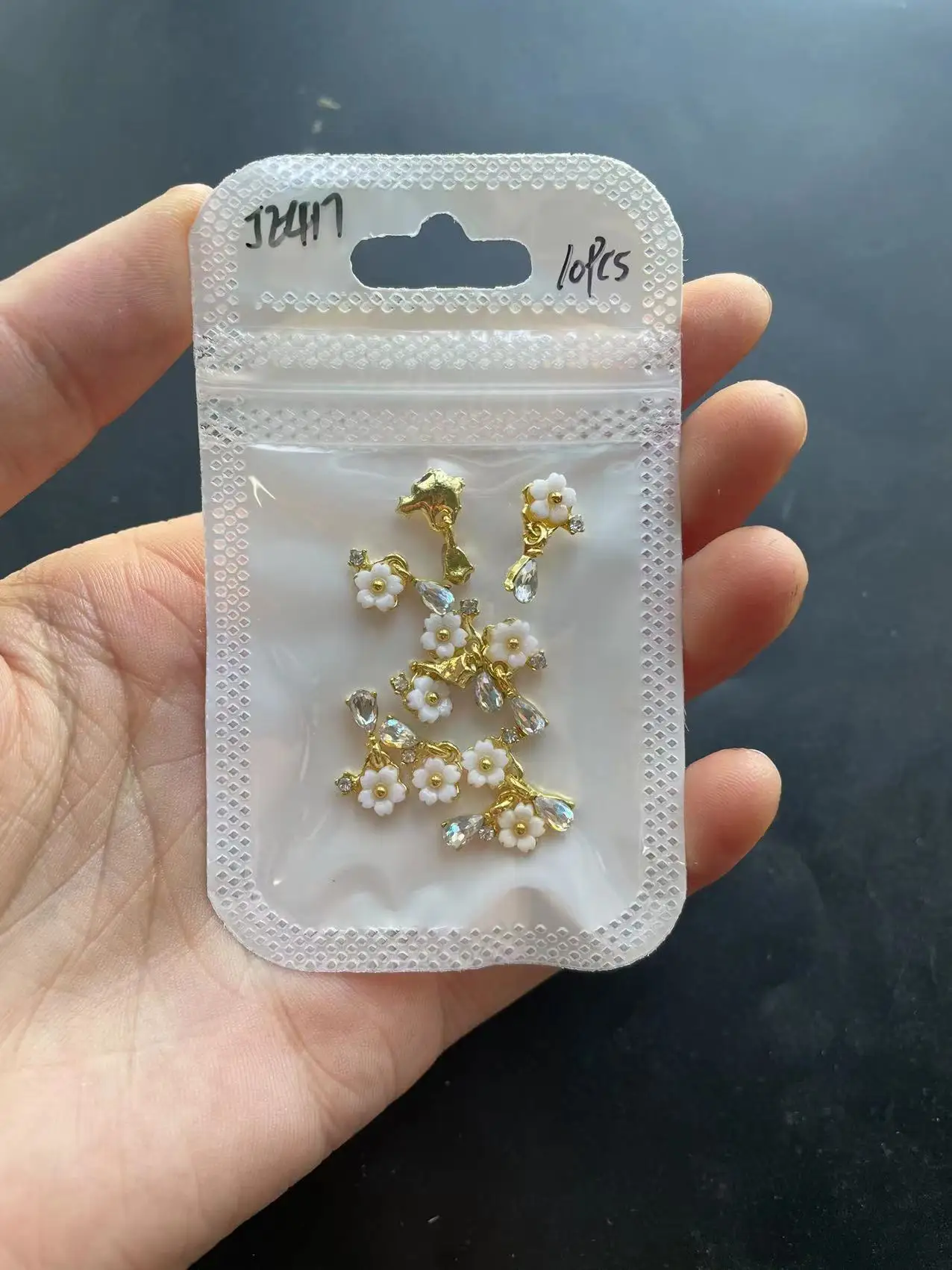 10 шт. подвеска для ногтей 3D цветы звезды Луна кристалл и жемчуг кулон ноготь