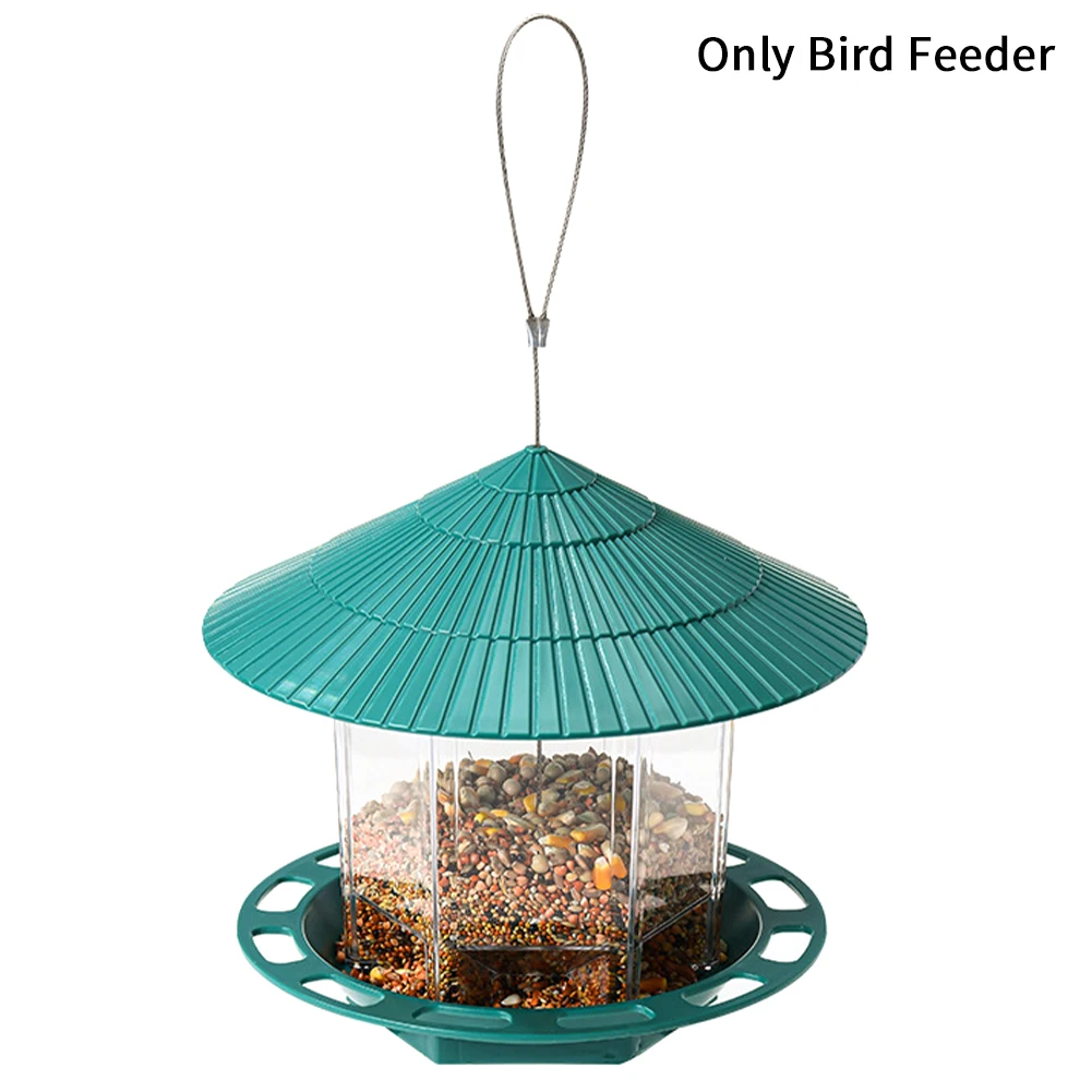 

Легко моющийся задний двор с круглой крышей, автоматическая подача, съемный патио, наружная подвесная кормушка для птиц, дозатор с нескольк...