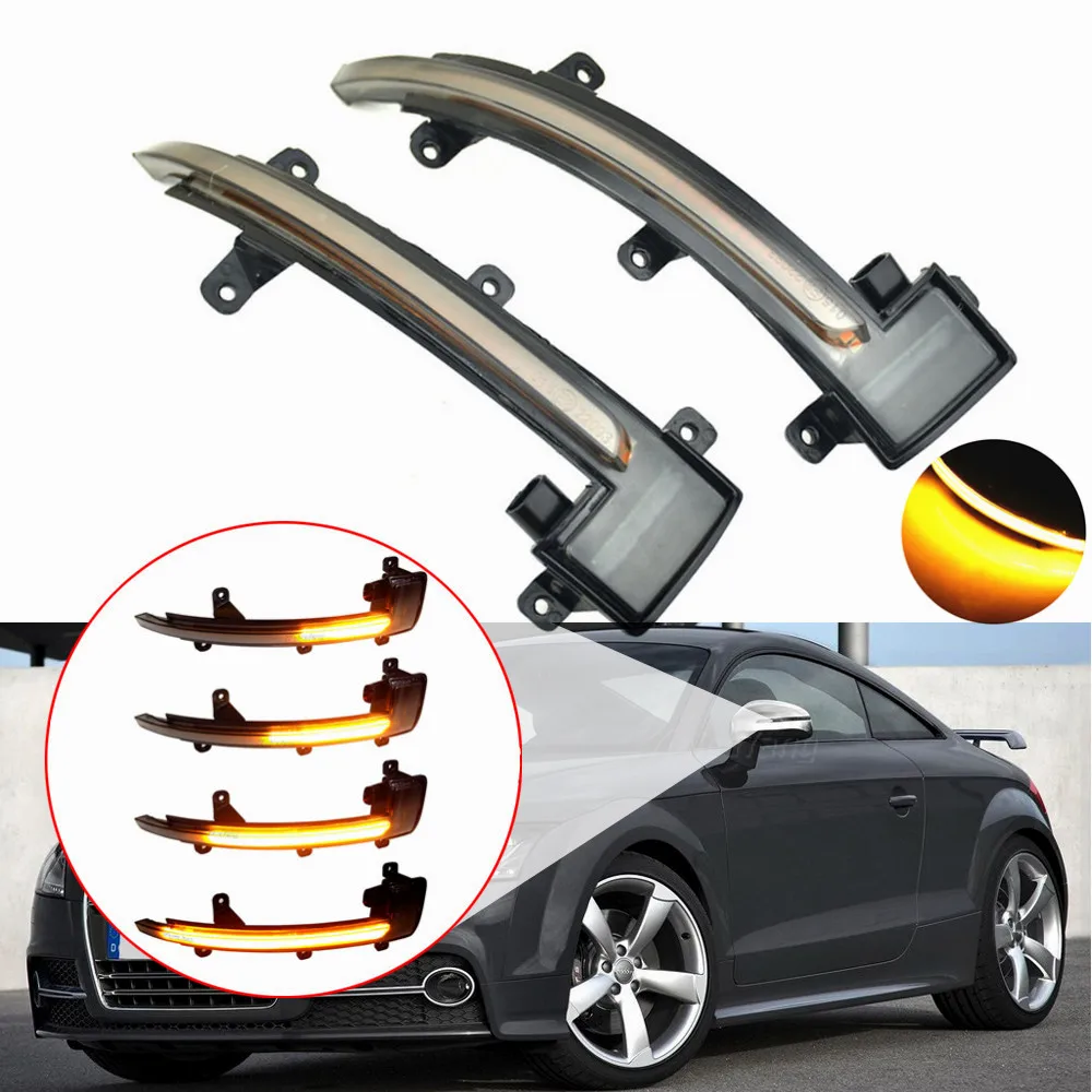 

LED Turn Signal Light For Audi TT TTS MK2 8J 2007-2014 TTRS R8 Dynamic Flasher Side Rearview Mirror Indicator Sequential Blinker