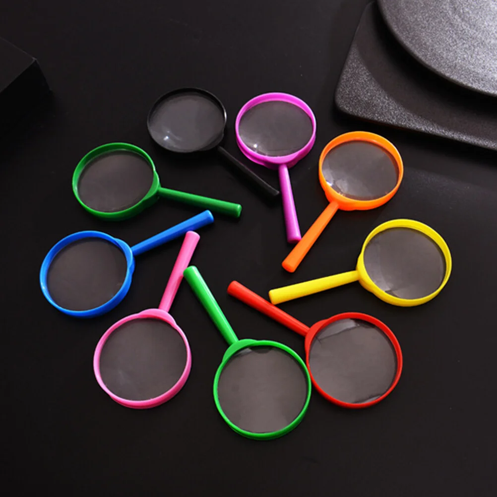 

18 Pcs Children's Magnifying Glass Handheld Kids Toys In Bulk Glasses Portable Magnifier Reading Elderly Mini