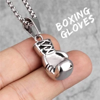 sport fitness jewelry accessories beads chain necklace for men fashion jewellery neck lace boxer boxing glove pendant wholesale