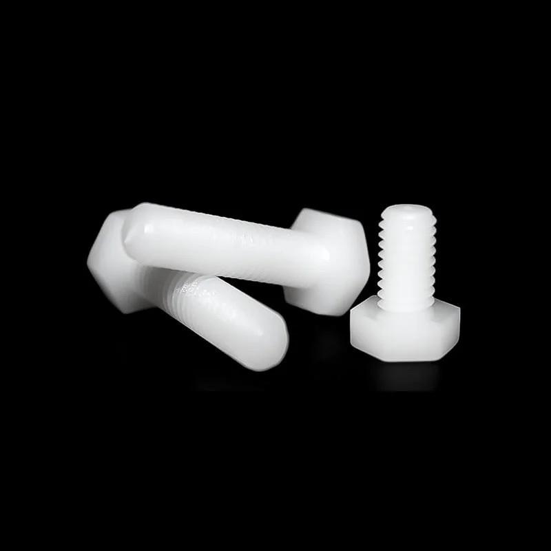 Black/ White Nylon Hexagonal Head Screw Plastic Insulated Bolt M3 M4 M5 M6 M8 M10 M12 | Bolts