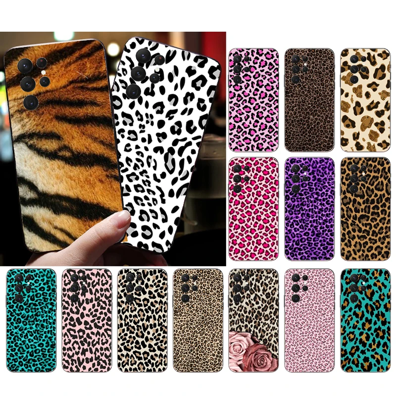 

Phone Case for Samsung Galaxy S23 S22 S21 S20 Ultra S20 S22 S21 Plus S10E S20FE Note 10Plus 20Ultra Animal Leopard Cheetah Print