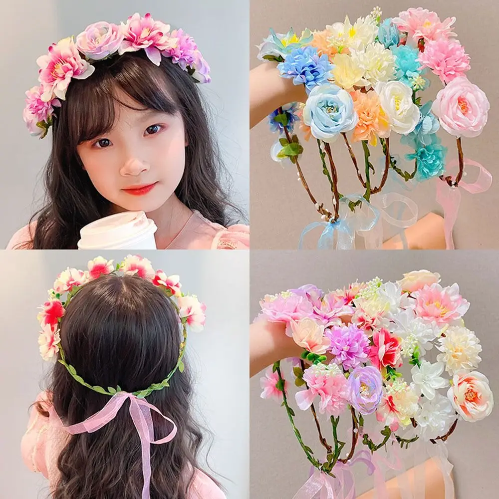 

Wedding Party Tiara Hair Accessories Flower Wreath Hairband Floral Headband Bride Headband Flower Crown Hairband