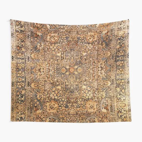 Античный персидский коврик Kirman с рисунком гобеленовый искусство красивое