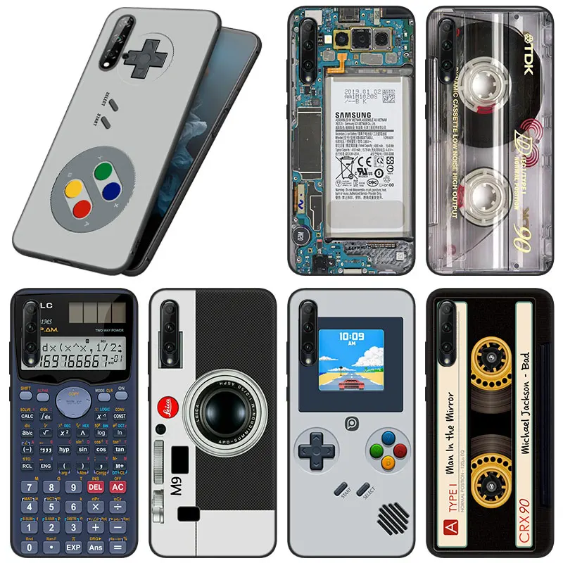 Винтажная Кассета для камеры черный чехол телефона Huawei Honor X7 X8 X9 5G 30i 20S 20E 10i 7S 8A 8S 8C