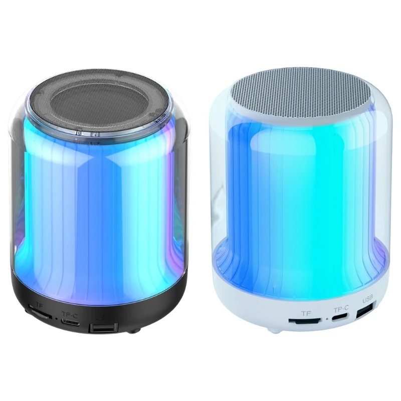 

Colorful Night Light With Wireless Bluetooth-compatible TF Card Desktop Speaker