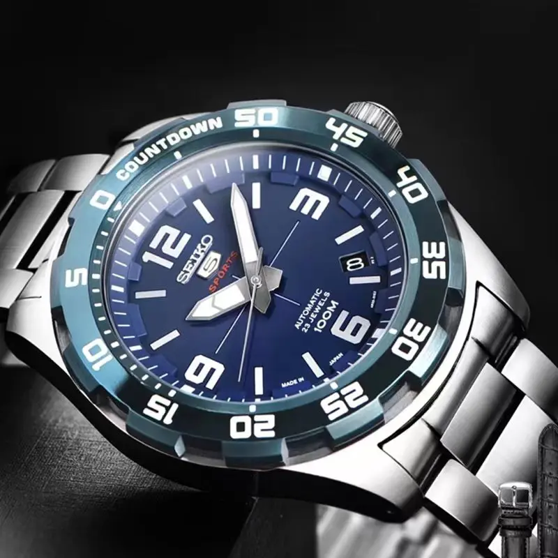 

New Seiko Watch High Quality Stainless Steel Strap Luxury Date Men's Watch Fashion Top Silicone Quartz Sports Watch Men Gift