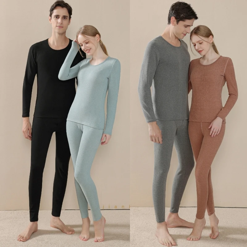 Thermal Underwear Women Ultra-Soft Long Sleeve Top and Bottom Pants Set Bottoming Skiing Winter Warm Intimates Pajamas