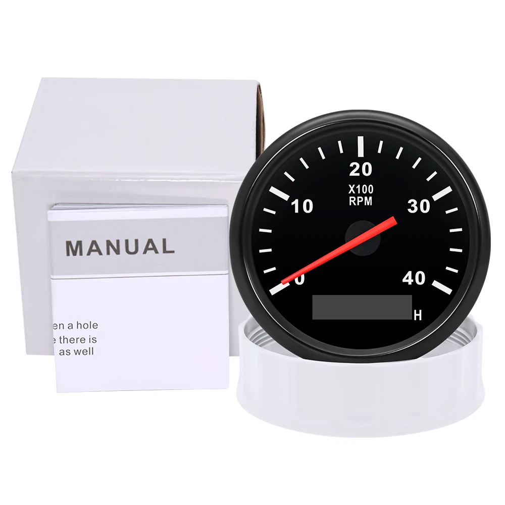 

Изготовленный на заказ 4K/6K/8K об/мин 85 мм тахометр для лодки, цифровой тахометр двигателя, тахометр для дизельного бензина, автомобильный измеритель об/мин