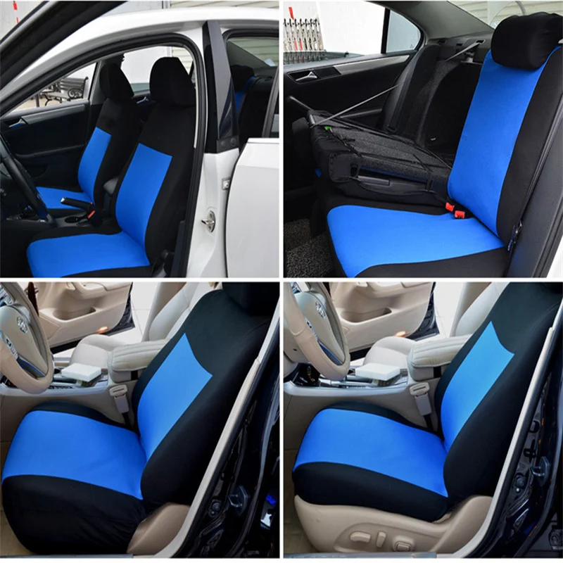 Универсальный комплект чехлов на сиденья автомобиля из полиэстера красного