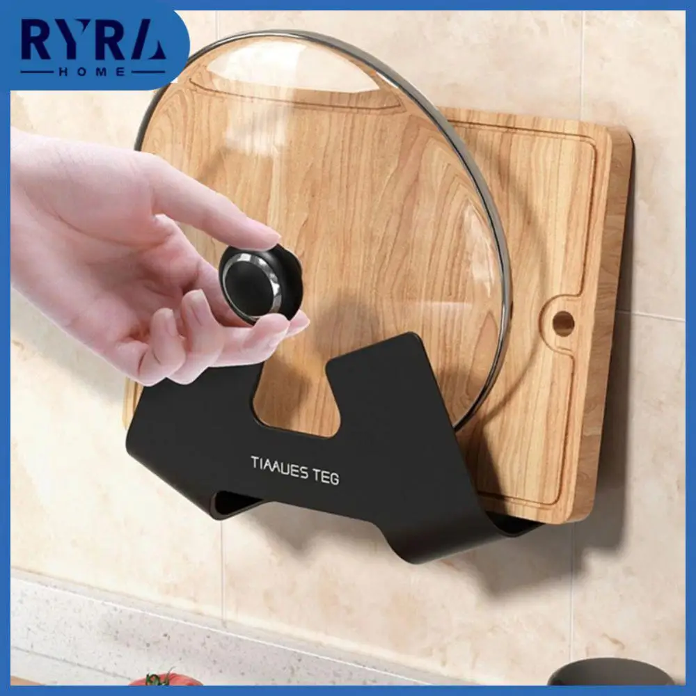 

Pan Pot Lid Cover Holder Shelf Spoon Holder Wall Mounted Cutting Board Holder Organizer Kitchen Storage Rack Kitchen Storage
