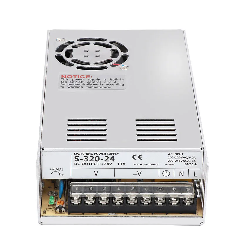 

S-320W 5V 7,5 V 12V 13,5 V 24V 27V 48V Одиночный выход импульсный источник питания AC DC трансформатор конвертер