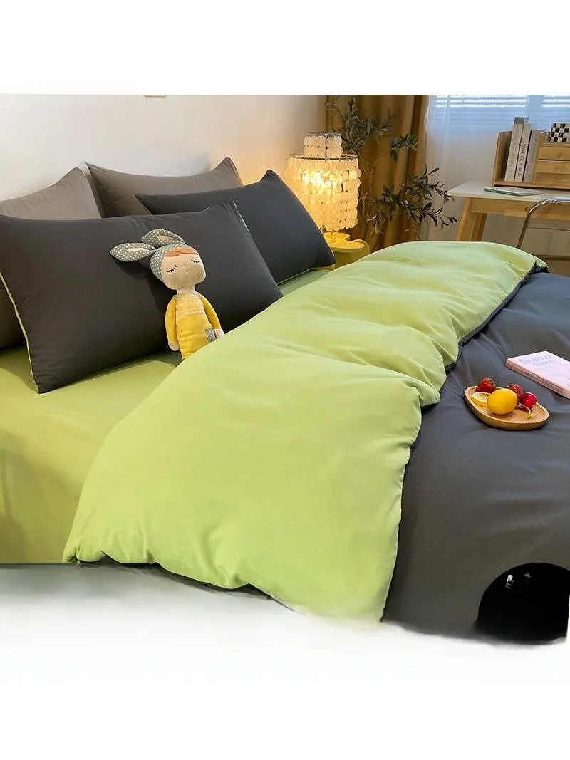 Factory Solid Four-Piece Set Bedding Article Sanding 4 Bed Sheets Gift Quilt Cover Dormitory 3 Three-Piece Hy5526