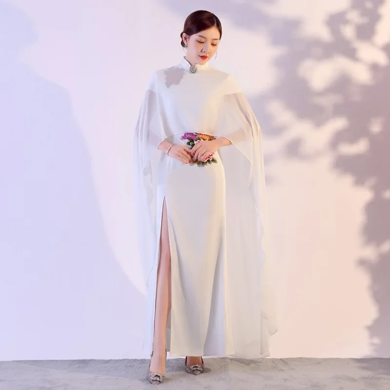 2024 традиционное китайское платье Qipao Восточный Костюм платья с разрезом и