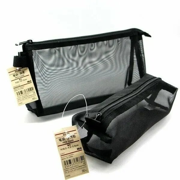 Case Mujis Nylon Pencil Bag Large Capacity Creative Stationery Box Office Student Nylon Pen Box Bag