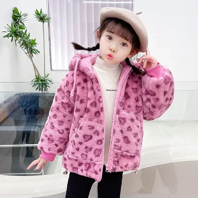Утепленная теплая куртка для девочек зимняя детская модная хлопковая одежда