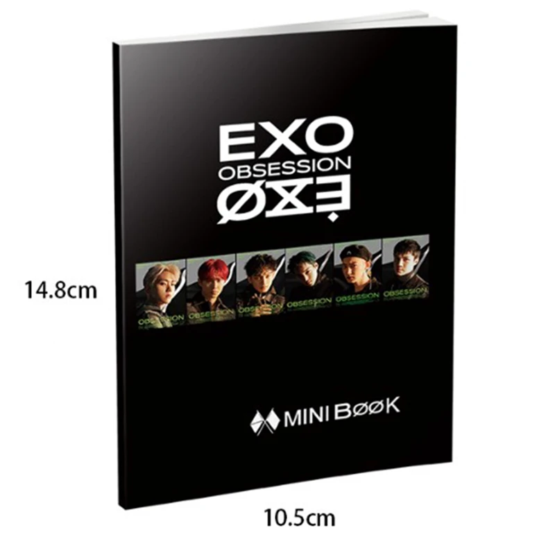 KPOP EXO 6th Mini Ablum OBSESSION Fashion Photobook Photo Card Folded Poster Book Fans Collection Supplies Stationery Set - купить по