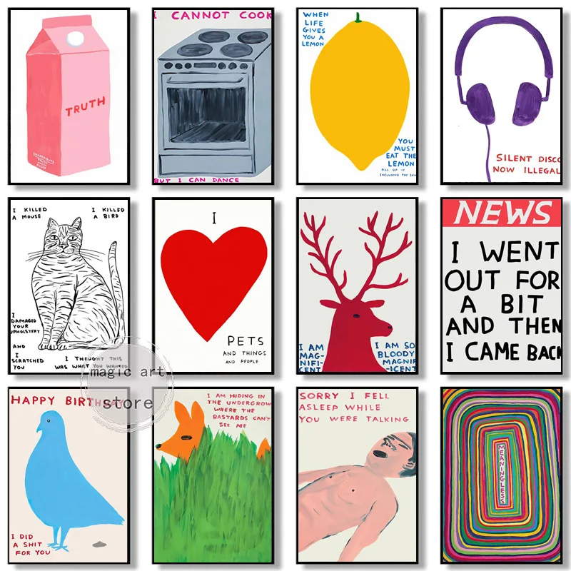 Плакаты с изображениями Давида шригли тигра краба кота