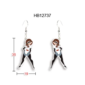 

Disney The Incredibles Earrings Big Long Dangle Drop Unique For Women Gift