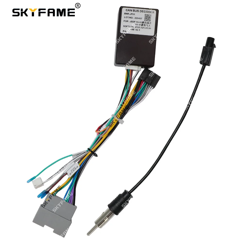 

Skyfame 16-контактный автомобильный адаптер проводки Canbus Box Decoder для Jeep Grand Cherokee RST Laredo Compass Wrangler BNR-JP01