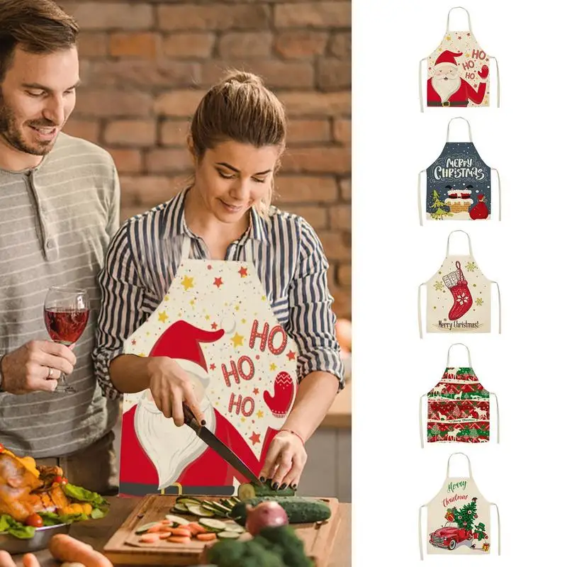 

Christmas Apron Womens Christmas Pinny Moden Cooking Apron Costume Adjustable Cooking shield Kitchen Cooking Accessories