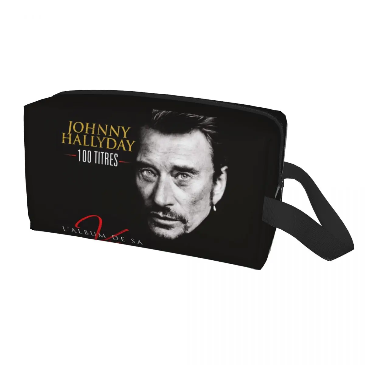 

Великолепная сумка для туалетных принадлежностей с изображением Джонни Хелли рок, французская певица, косметический Органайзер для косметики, женский косметический набор для хранения косметики