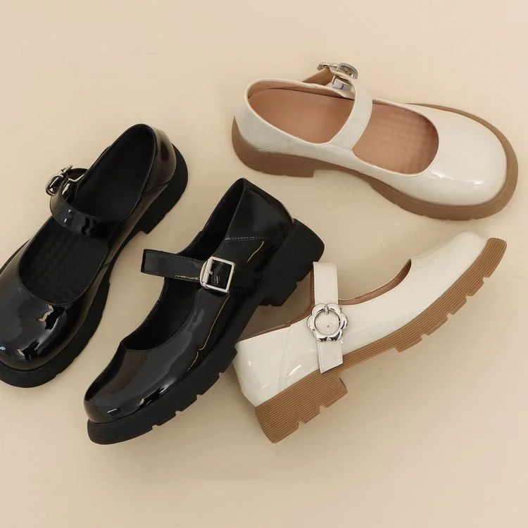 

Туфли Мэри Джейн женские в стиле ретро, униформа jk в японском стиле ретро, в стиле Харадзюку, бежевые, на плоской подошве, для девушек