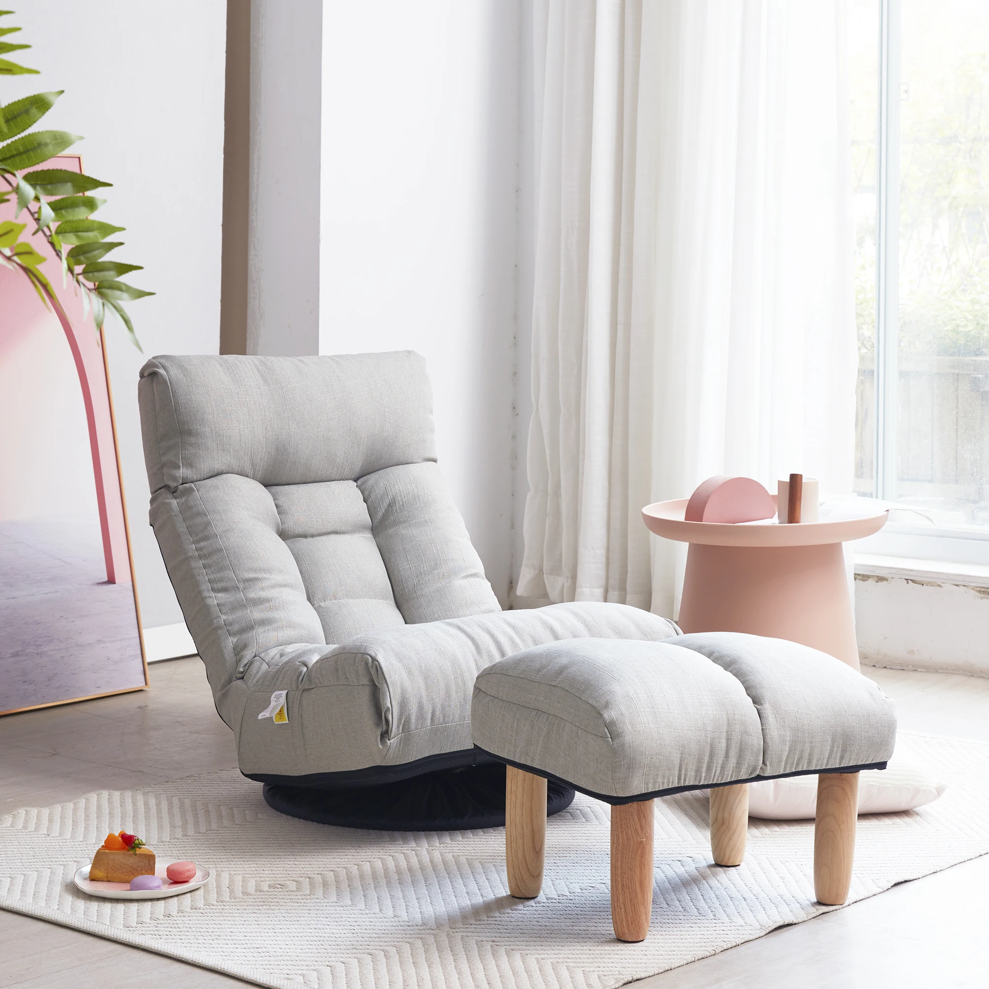 

Single sofa reclining chair Japanese chair lazy sofa tatami balcony reclining chair leisure sofa adjustable chair