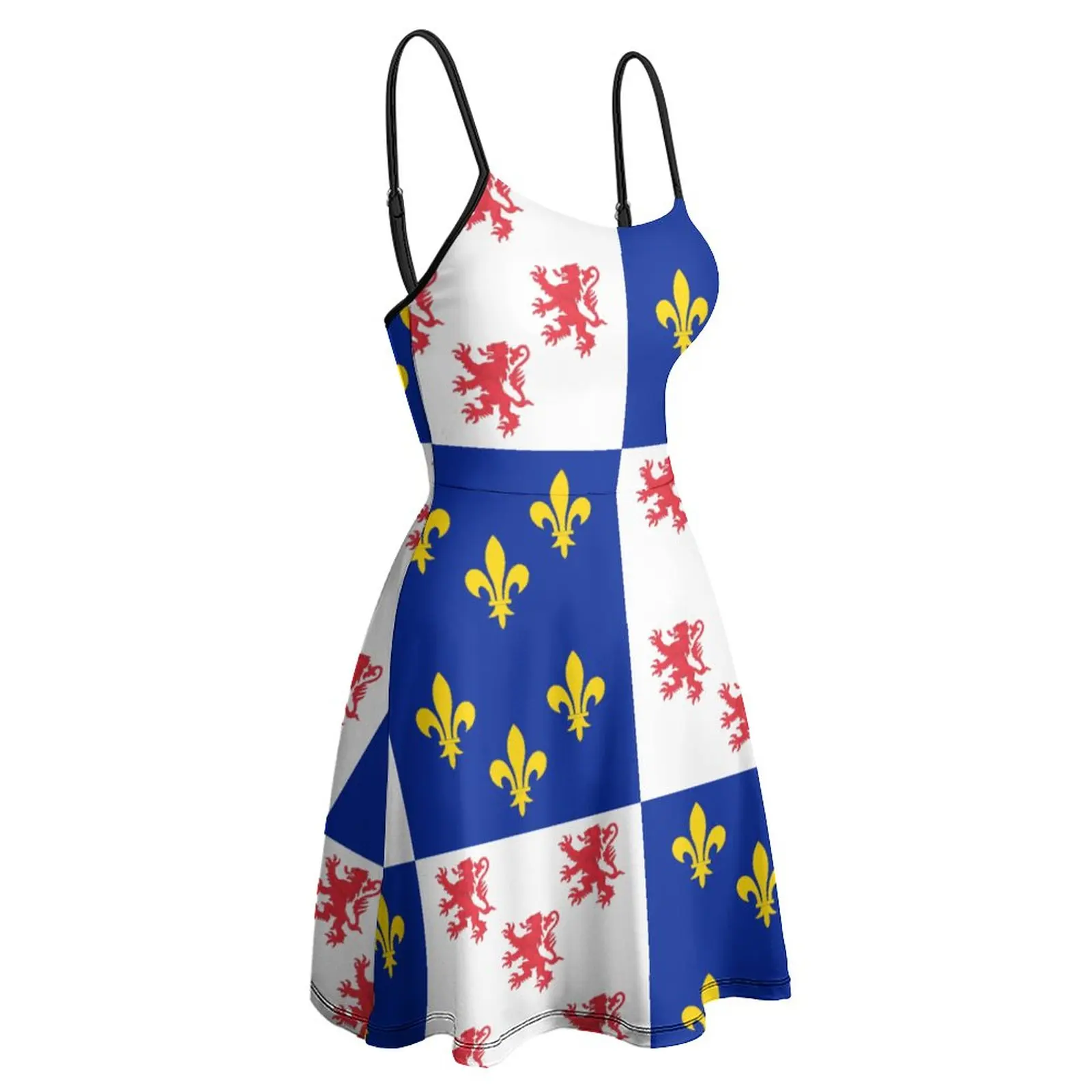 Женское платье на бретельках с флагом Пикарди необычное экзотическое женское
