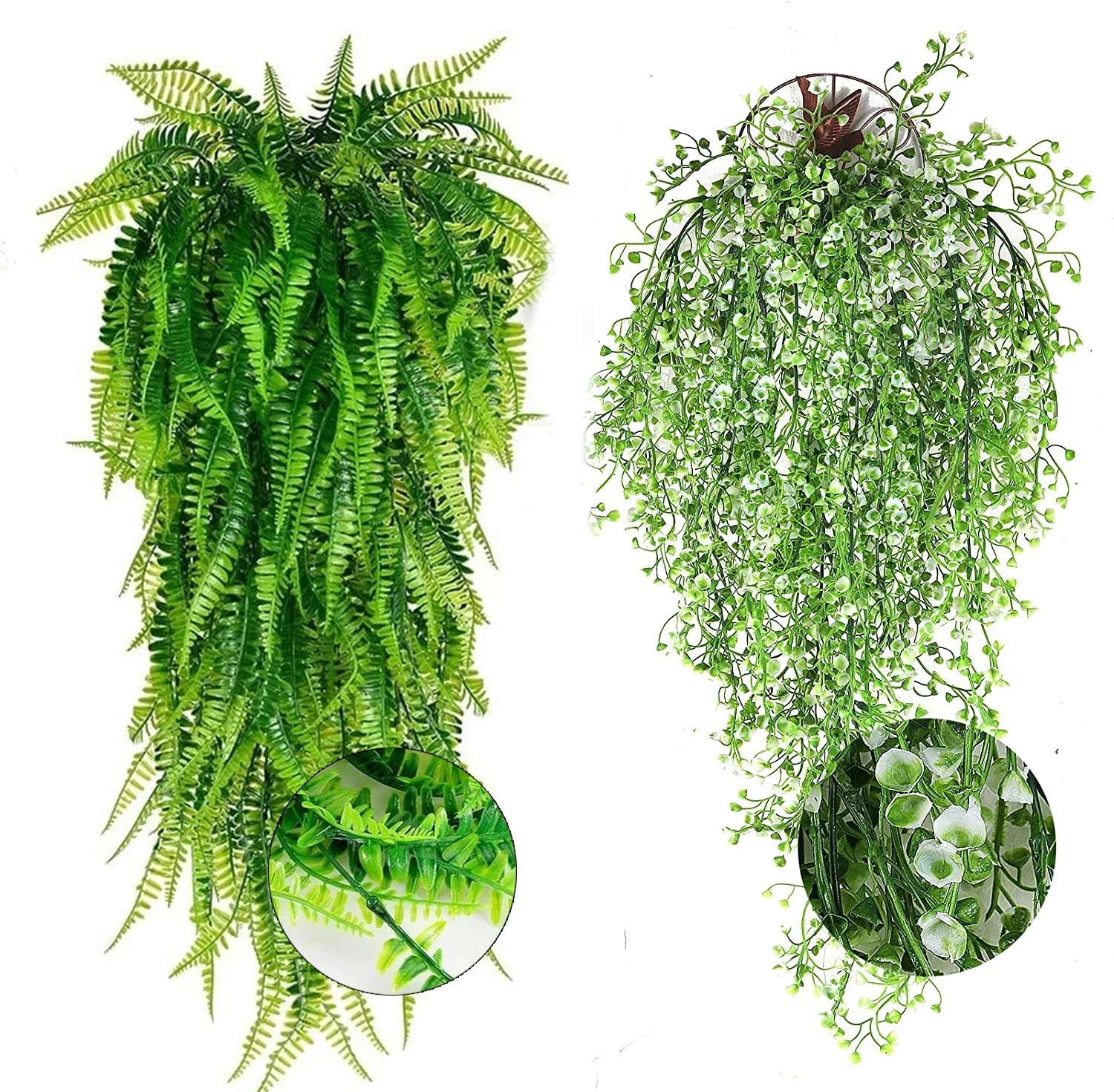 

Persian fern Leaves Vines Room Decor Hanging Artificial Plant Plastic Leaf Grass Wedding Party Wall Balcony Decoration Garland