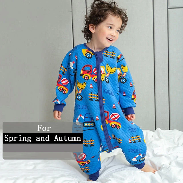 Baby Sleeping Bag Spring & Autumn Toddler Sleep Sack Kids Cartoon Cotton Sleepsack Bed Soft Children Bedding Pajamas Jumpsuit