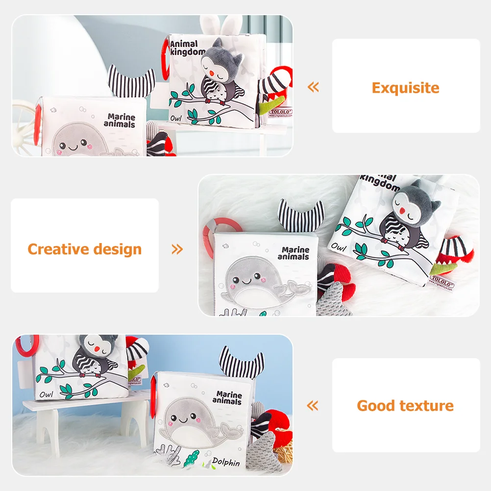 2 шт. тканевая книга с хвостом для раннего образования мягкие детские книги