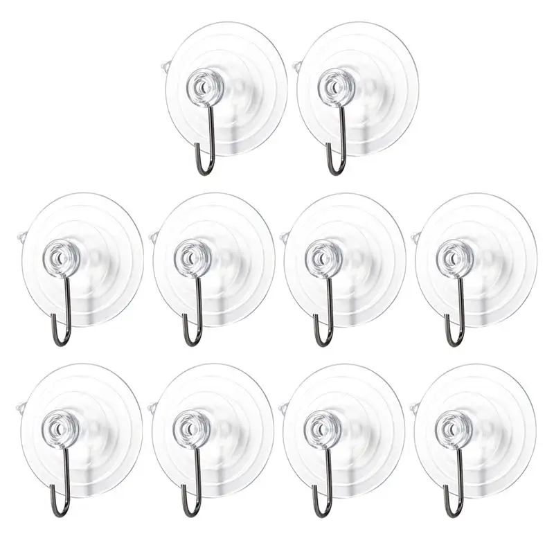 

10pcs Multipurpose Suction Cup Hooks Convenient Hooks Multipurpose Hooks