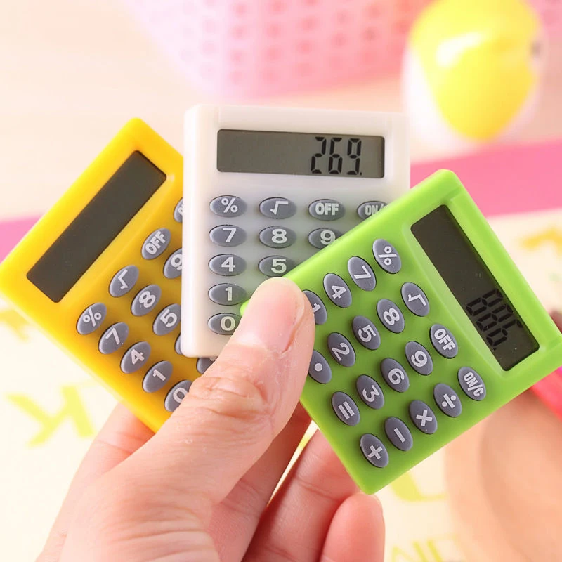 

Карманный бутик канцелярские принадлежности маленький квадратный калькулятор персонализированный мини конфетных цветов школа и Офис Электроника