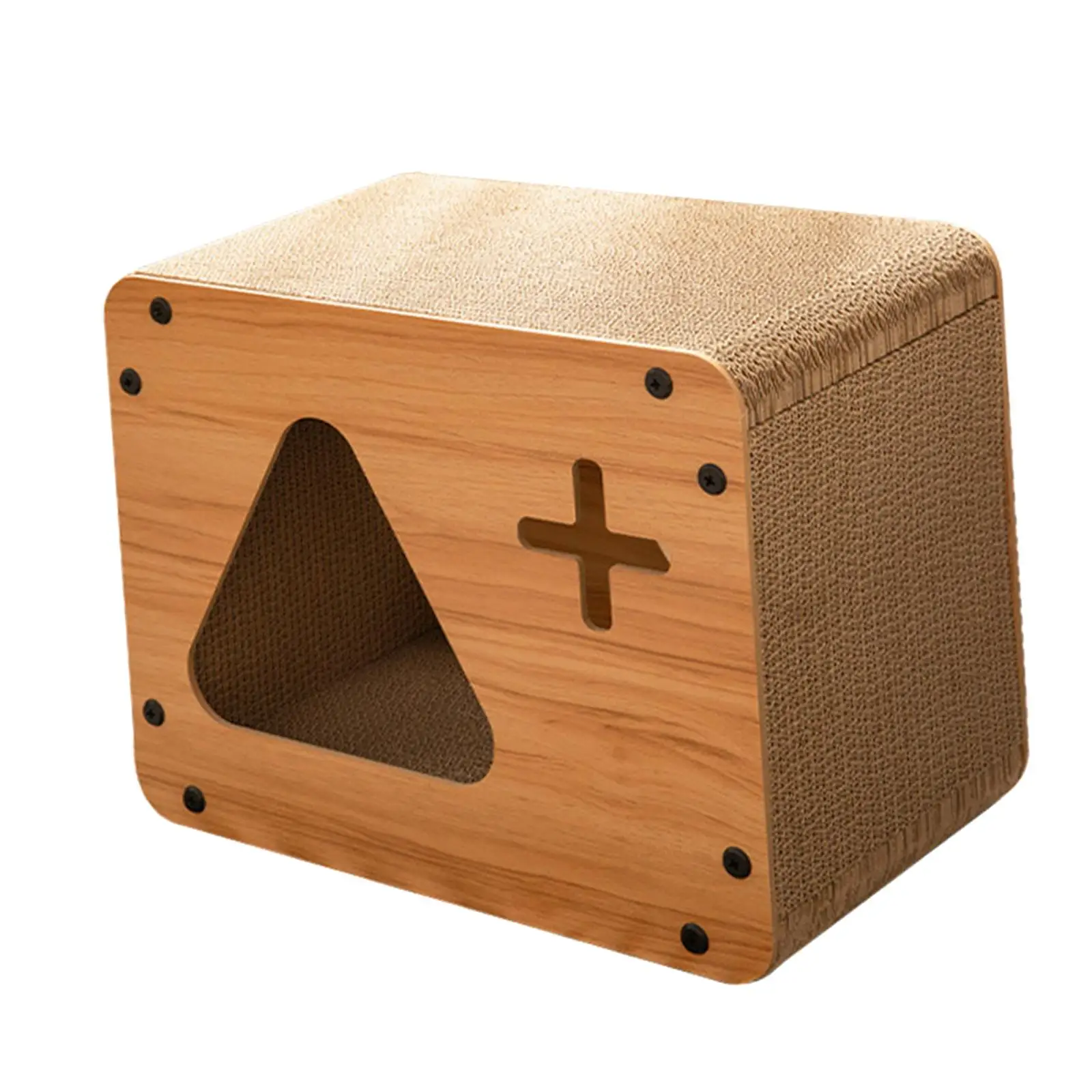 

Cat Corrugated House Hideaway Claws Care Supplies Scratch Protective Sofa Bed Mat Playhouse for Indoor Cats Rabbits Kittens