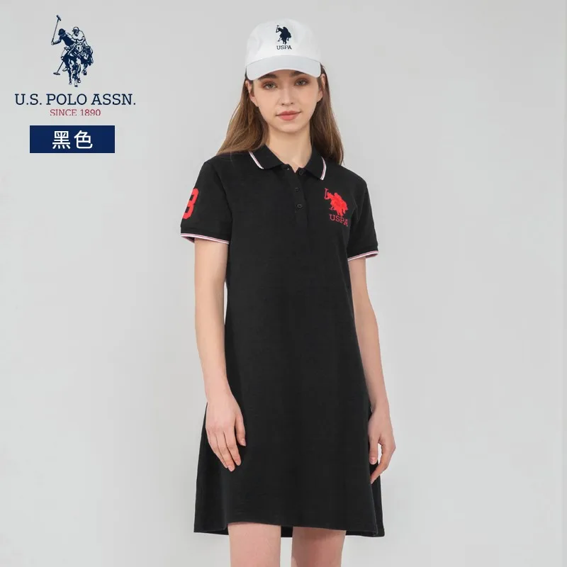 Хлопковая женская повседневная юбка-поло U.S. Polo Assn. Классическая Универсальная с