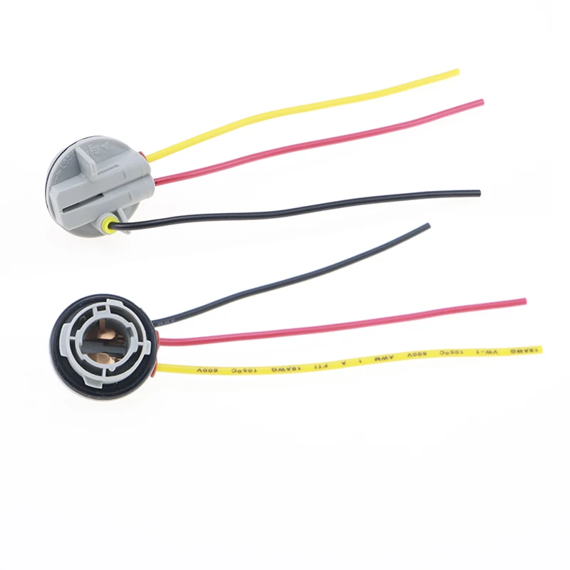 

2шт автомобильный стоп-сигнал 1157 адаптер цоколя лампы нейлон 3 провода разъем держателя лампы