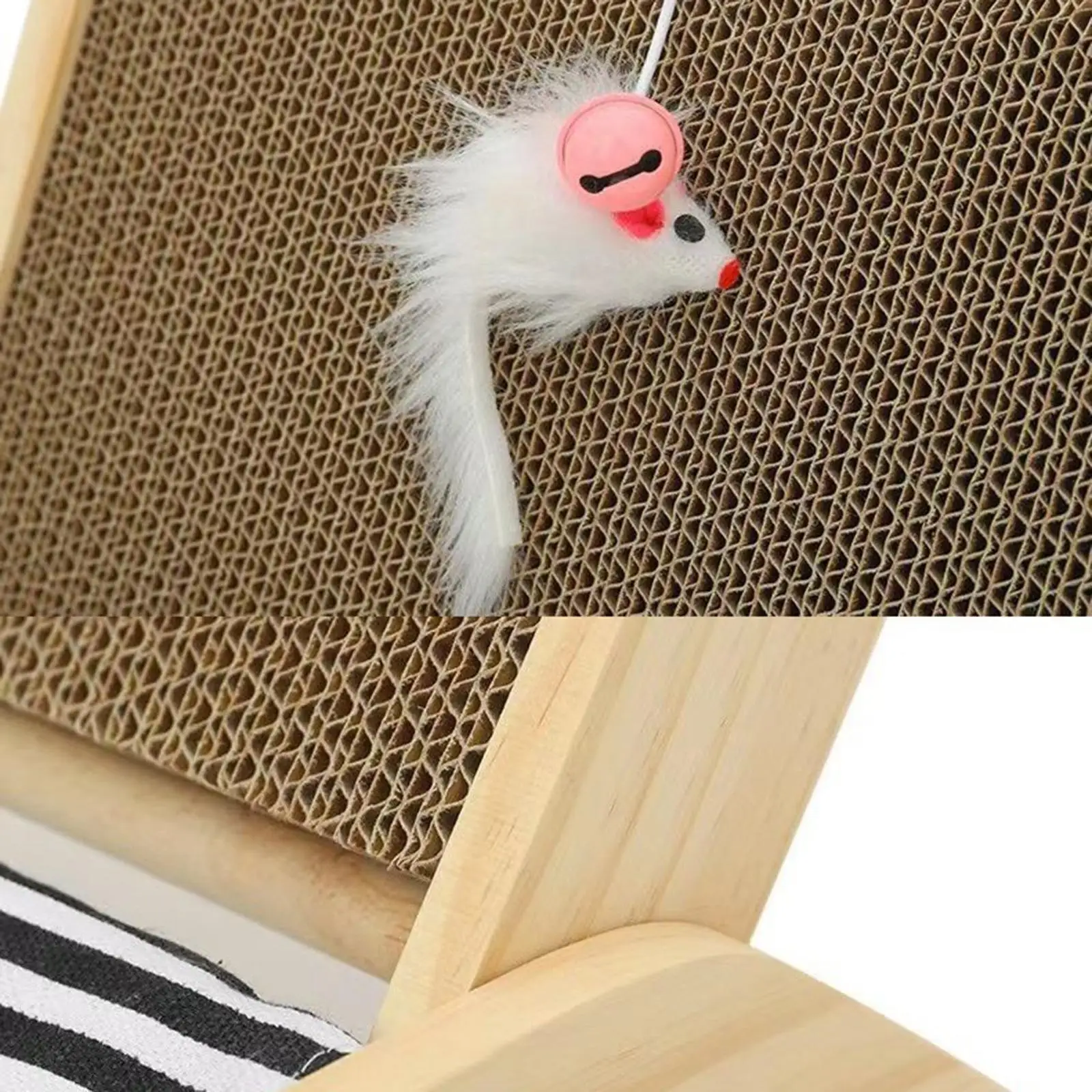 

Cat Scratcher Lounge Bed Thicken Corrugated Paper Kitty Training Toy Cat Bed