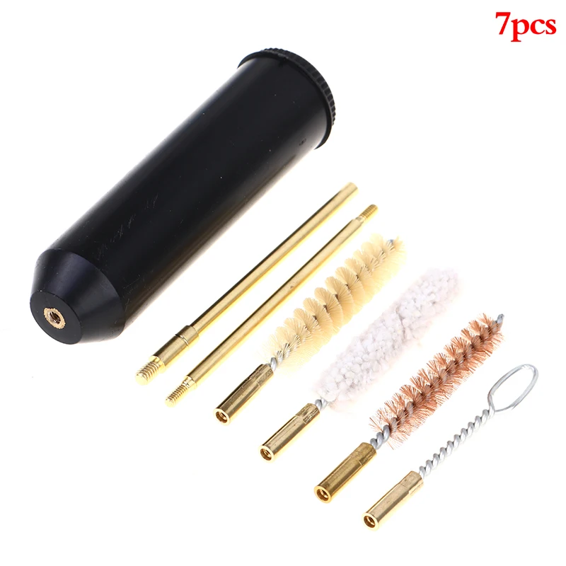 

7Pcs 38/357/9mm Universal Pistol Gun Cleaning Kit Caliber with Brass Brush Rod Cotton Mop Slotted Loop Portable Cleaning Tools